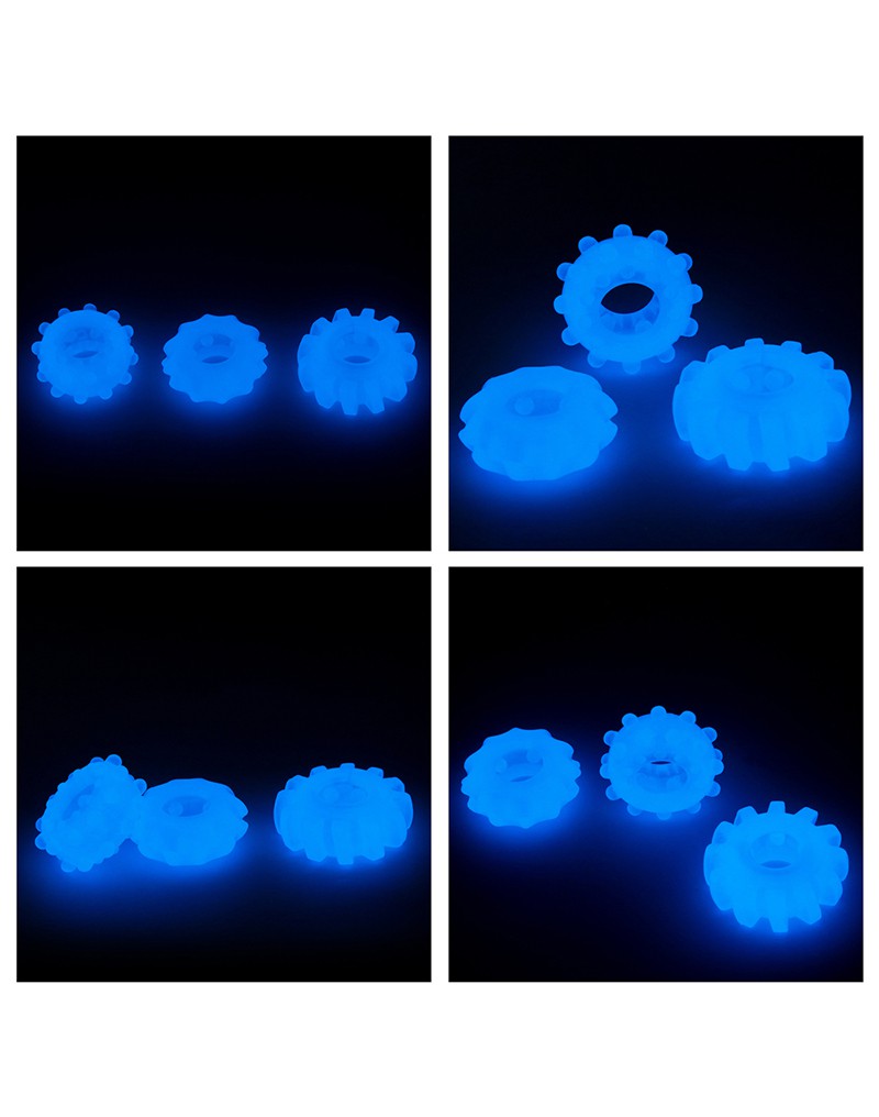 LoveToy - Lumino Play - Cockringen Set 3-delig - Glow In The dark