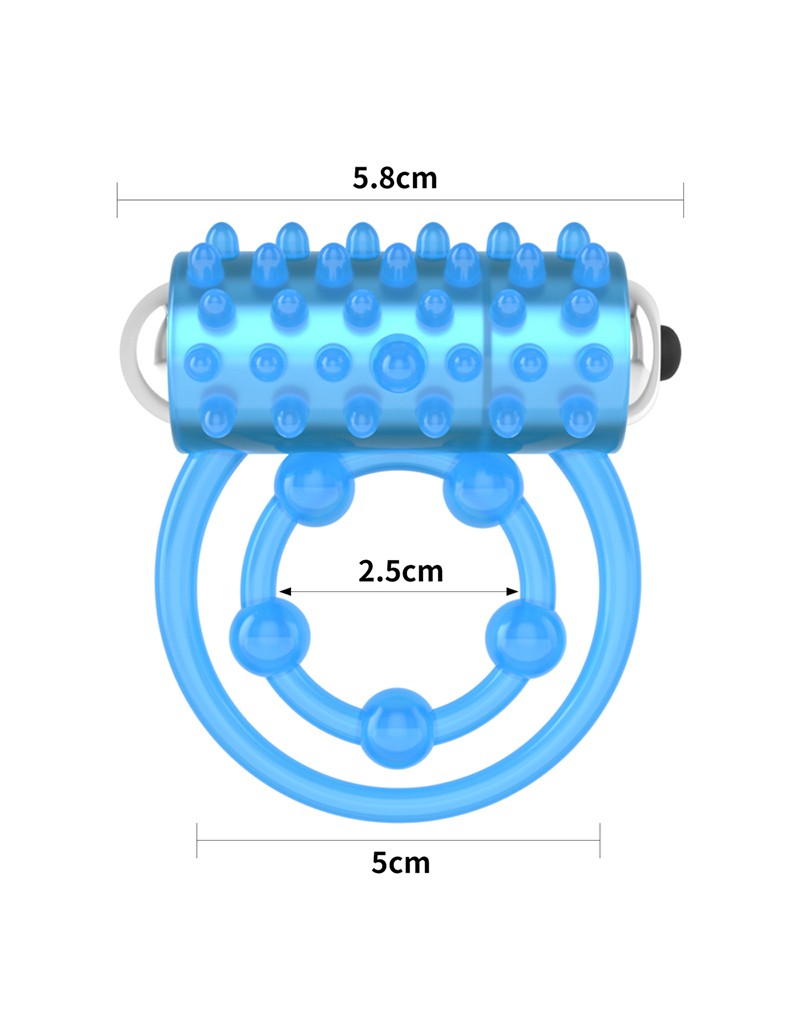 LoveToy - Lumino Play - Vibrerende Cockring Met Nopjes- Glow In The dark