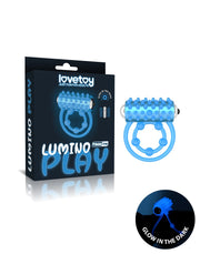 LoveToy - Lumino Play - Vibrerende Cockring Met Nopjes- Glow In The dark
