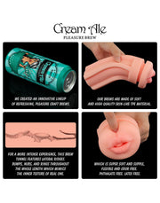 Lovetoy - Masturbator in Bierblikje - Pleasure Brew Blonde Ale Vagina Masturbator - Nude & Groen - TPE