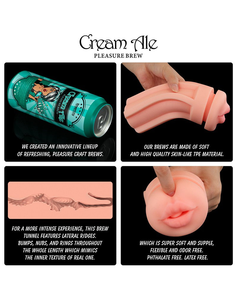 Lovetoy - Masturbator in Bierblikje - Pleasure Brew Blonde Ale Vagina Masturbator - Nude & Groen - TPE