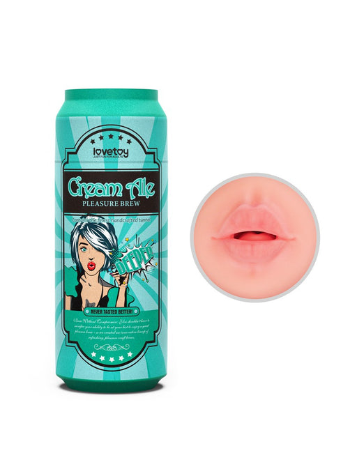 Lovetoy - Masturbator in Bierblikje - Pleasure Brew Blonde Ale Vagina Masturbator - Nude & Groen - TPE