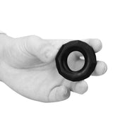 LoveToy - PowerPlus - Flexibele Cockring Gehoekt - Zwart