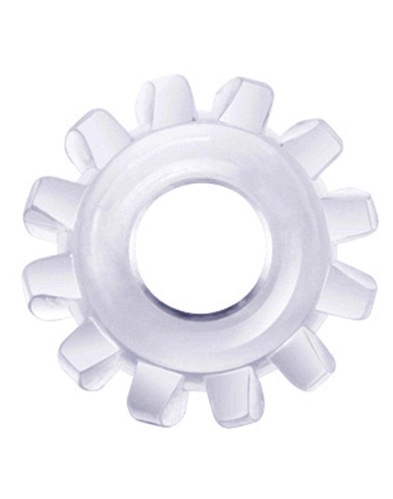 LoveToy - PowerPlus - Flexibele Cockring Tandwiel Groot - Transparant