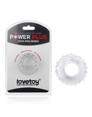LoveToy - PowerPlus - Flexibele Cockring Tandwiel - Transparant