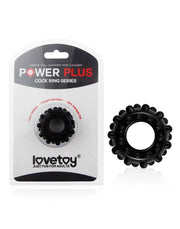 LoveToy - PowerPlus - Flexibele Cockring Nopjes - Zwart