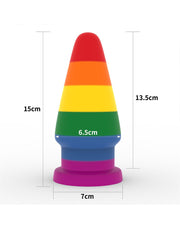 LoveToy - Rainbow Pride - Buttplug - 15 cm