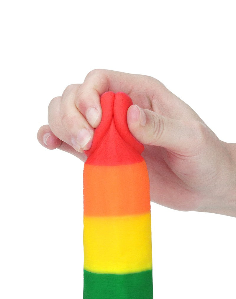 LoveToy - Rainbow Pride Dildo met Scrotum 19.5 cm