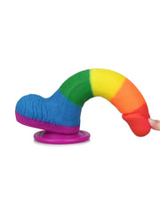 LoveToy - Rainbow Pride Dildo met Scrotum 19.5 cm