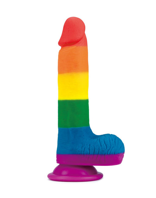 LoveToy - Rainbow Pride Dildo met Scrotum 19.5 cm