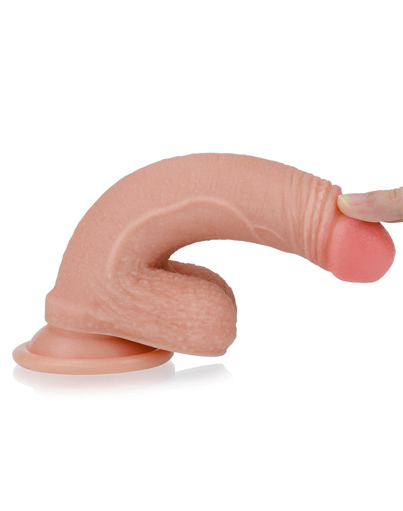 LoveToy - Dubbellaagse Dildo - 18 cm - Lichte Huidskleur