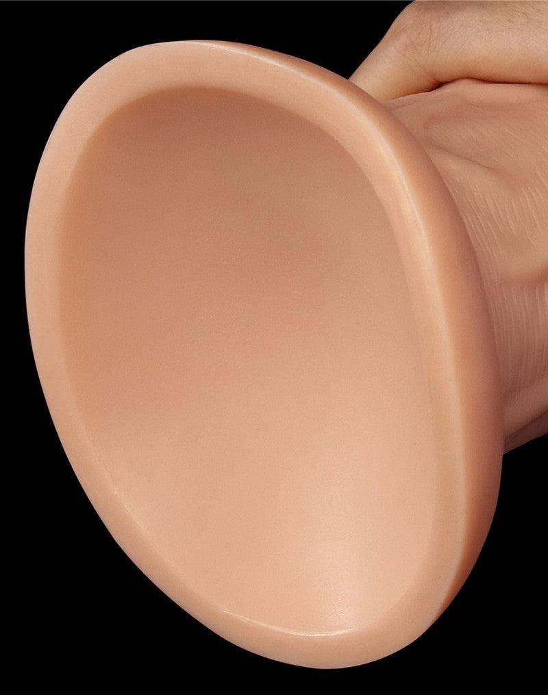 LoveToy - Realistische Gebogen XXL Dildo 24 cm - Lichte Huidskleur