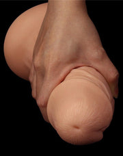 LoveToy - Realistische Gebogen XXL Dildo 24 cm - Lichte Huidskleur
