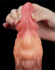 LoveToy - Realistische Gekromde Dildo 18 cm - Lichte/donkere Huidskleur