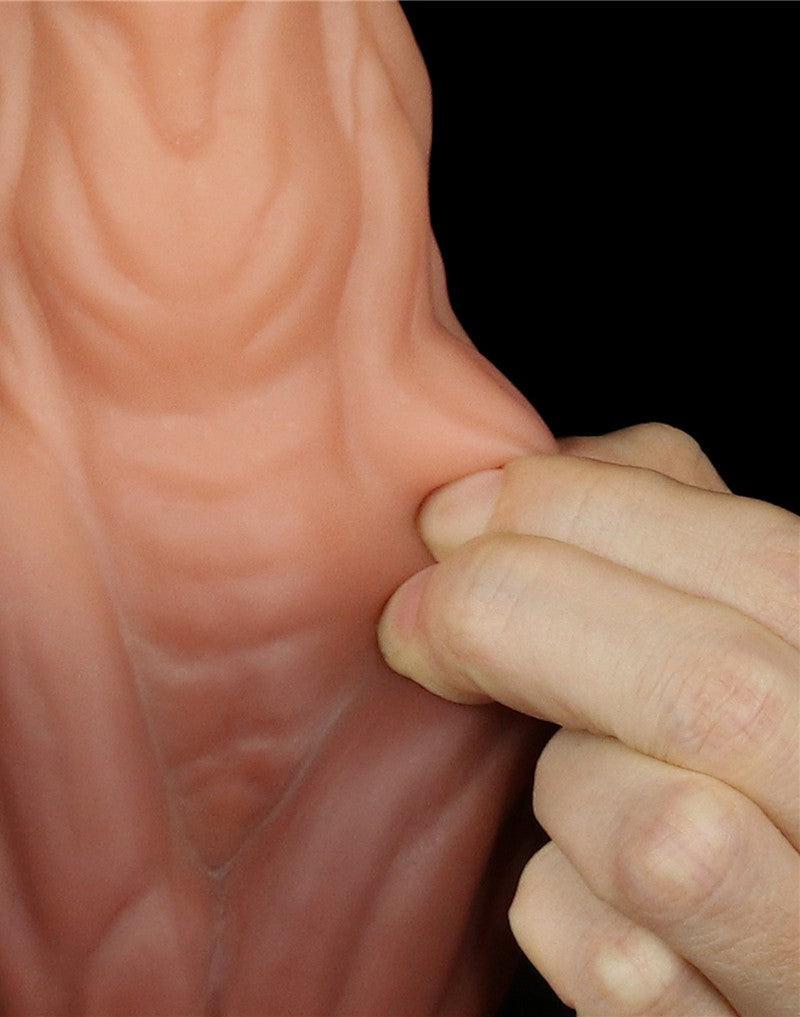 LoveToy - Realistische XXL Dildo 24.5 cm - Lichte/donkere Huidskleur