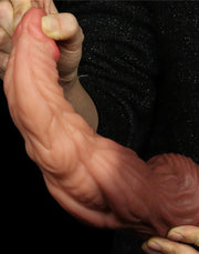 LoveToy - Realistische XXL Dildo 24.5 cm - Lichte/donkere Huidskleur