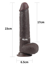 LoveToy - Realistische XXL Dildo Met Zuignap 23 x 4 cm - Bruin