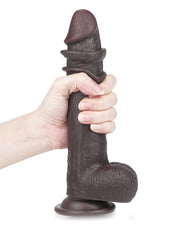LoveToy - Realistische XXL Dildo Met Zuignap 23 x 4 cm - Bruin