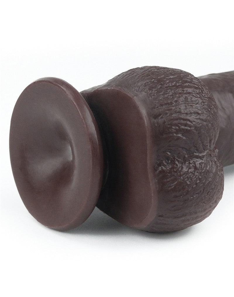 LoveToy - Realistische XXL Dildo Met Zuignap 23 x 4 cm - Bruin