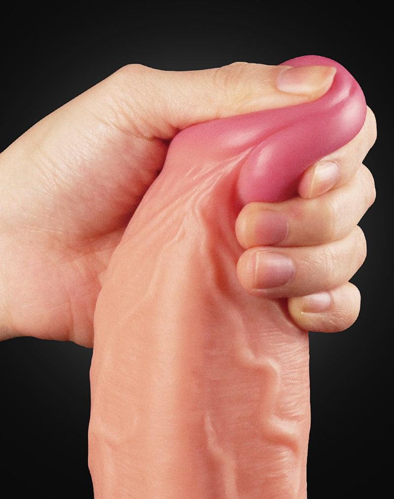 LoveToy - Realistische XXL Dildo Met Zuignap 25 cm - Lichte Huidskleur