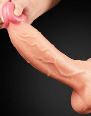 LoveToy - Realistische XXL Dildo Met Zuignap 25 cm - Lichte Huidskleur