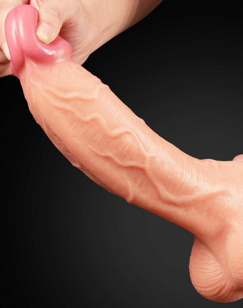 LoveToy - Realistische XXL Dildo Met Zuignap 25 cm - Lichte Huidskleur