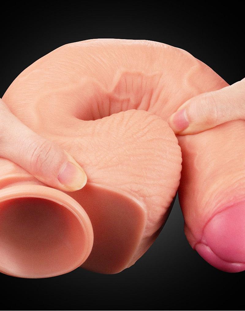 LoveToy - Realistische XXL Dildo Met Zuignap 28 cm - Lichte Huidskleur