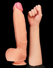 LoveToy - Realistische XXL Dildo Met Zuignap 30.5 cm - Lichte Huidskleur