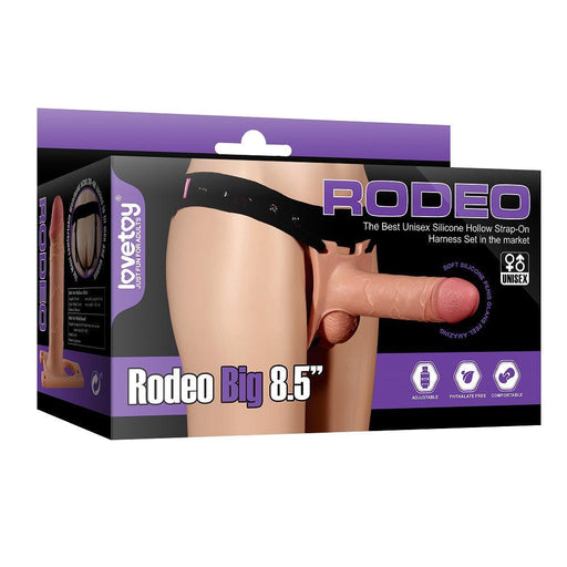 LoveToy - Rodeo - Holle Strap On Dildo - 21 cm - Lichte Huidskleur