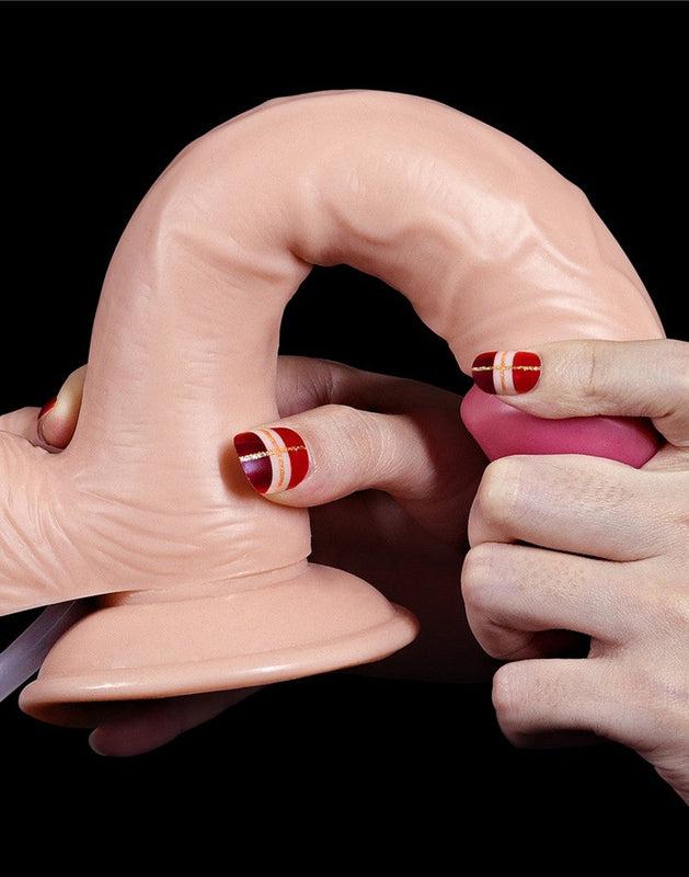 LoveToy - Squirt Extreme Dildo 23 cm - Lichte Huidskleur