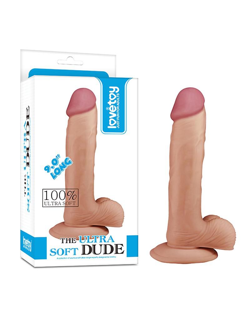 LoveToy - The Ultra Soft Dude - Realistische Dildo - 23 cm x 4,1 cm