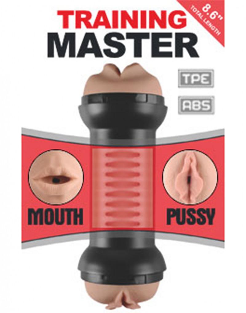 LoveToy - Training Master - Dubbele Masturbator - Mouth & Pussy