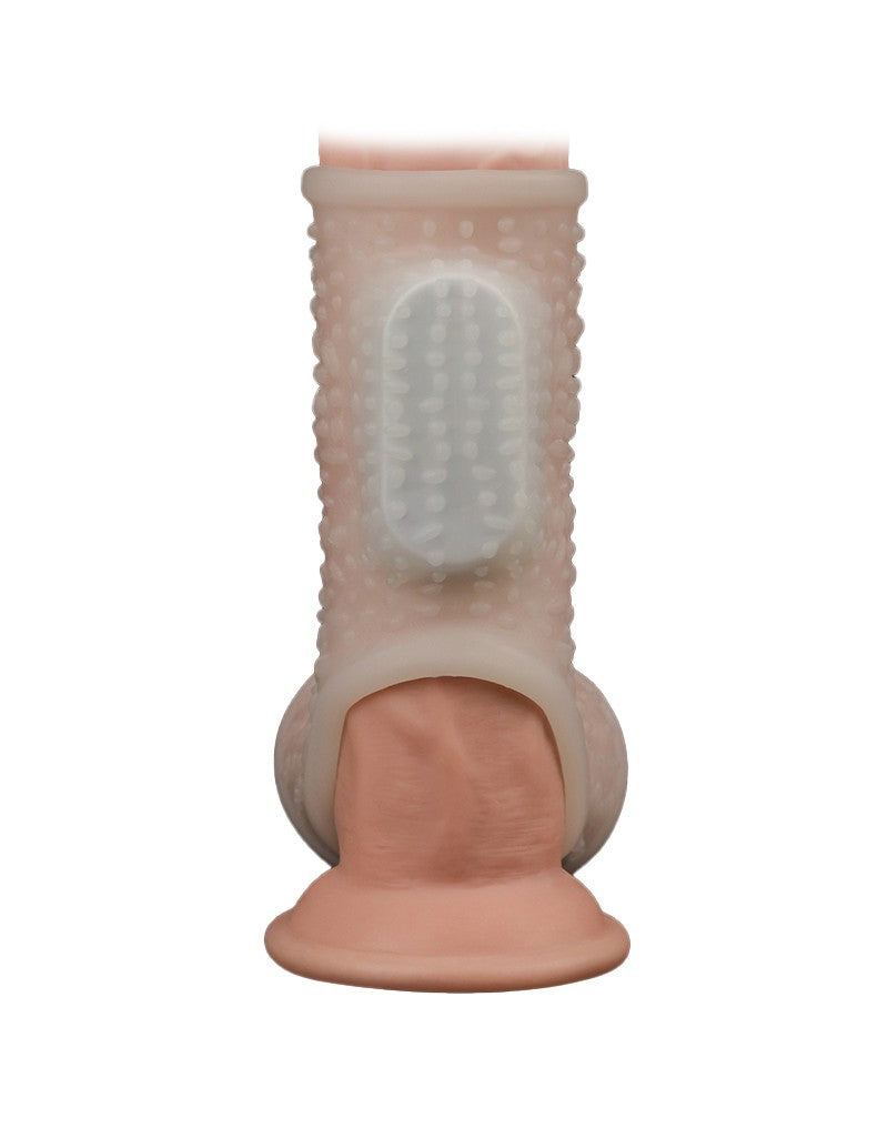 LoveToy - Vibrerende Rekbare Penis Sleeve - Drip Knights - Wit