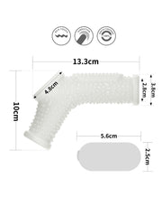 LoveToy - Vibrerende Rekbare Penis Sleeve - Drip Knights - Wit