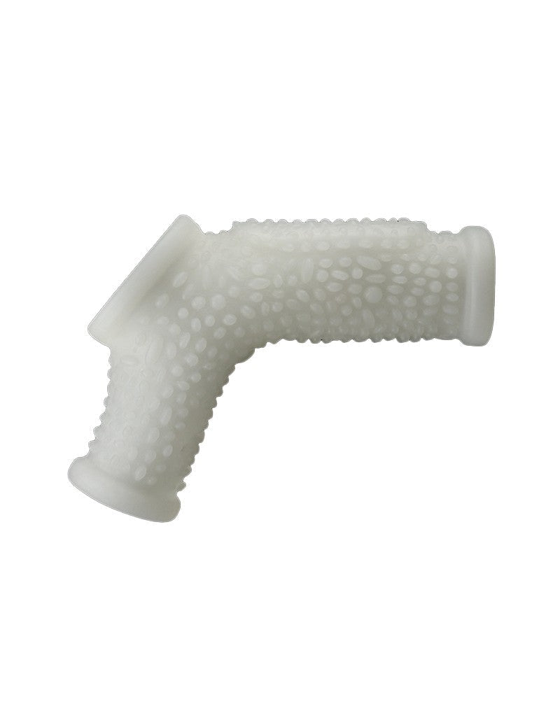 LoveToy - Vibrerende Rekbare Penis Sleeve - Drip Knights - Wit