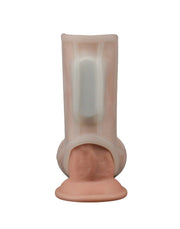 LoveToy - Vibrerende Rekbare Penis Sleeve - Ridge Knights - Wit