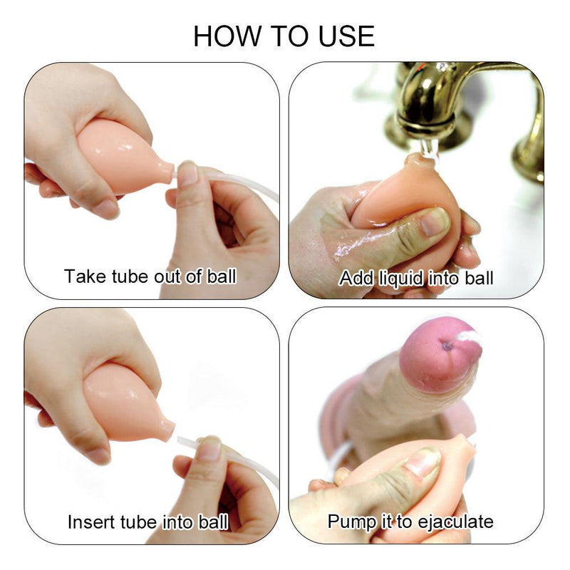 LoveToy - Zachte Spuitende Dildo - Met Squirt Functie - 23 cm - Lichte Huidskleur
