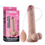 LoveToy - Zachte Spuitende Dildo - Met Squirt Functie - 23 cm - Lichte Huidskleur