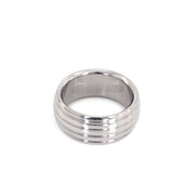 Kiotos - Luxe RVS Donut Cockring Fancy Met voelbare Groeven-Erotiekvoordeel.nl
