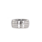 Kiotos - Luxe RVS Donut Cockring Fancy Met voelbare Groeven-Erotiekvoordeel.nl
