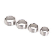 Kiotos - Luxe RVS Donut Cockring Fancy Met voelbare Groeven-Erotiekvoordeel.nl