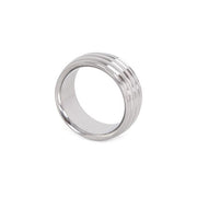 Kiotos - Luxe RVS Donut Cockring Fancy Met voelbare Groeven-Erotiekvoordeel.nl