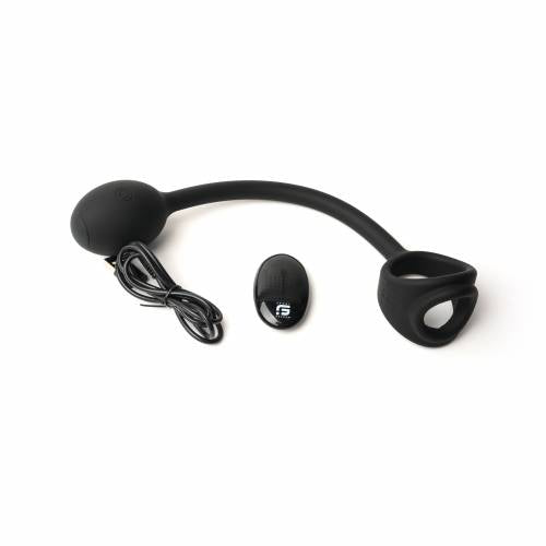 MOTOVibe - Buzz Lock - Rekbare Cockring en Ballenspreider met Vibrerende Buttplug