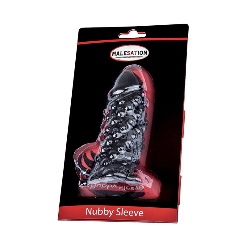 Malesation - Penis Sleeve met Noppen - Nubby Sleeve - Zwart