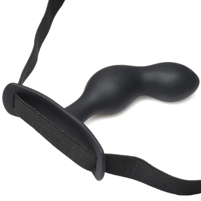 Master Series - P-Spot Plugger - 3 Anaal Pluggen met Harnas - Zwart
