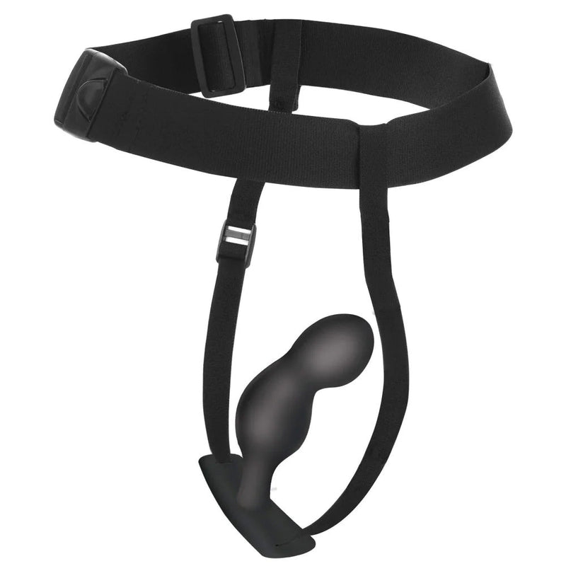 Master Series - P-Spot Plugger - 3 Anaal Pluggen met Harnas - Zwart