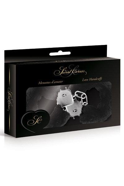 Sweet Caress - Metalen handboeien Met Zwart bont