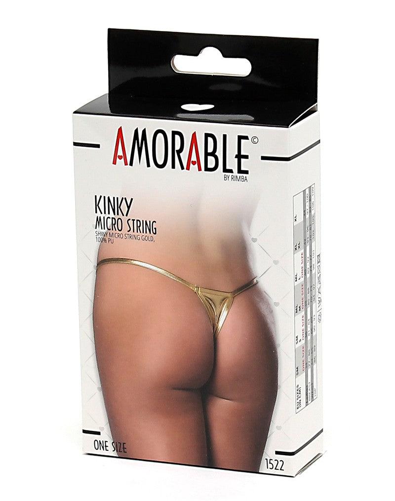 Amorable - Micro String Kunstleer - Goud