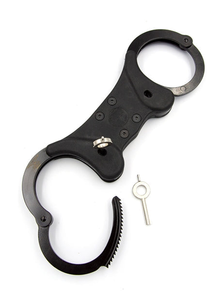 Mister B Cuffs - Double Lock Rigid Steel - Politiehandboeien - Zwart