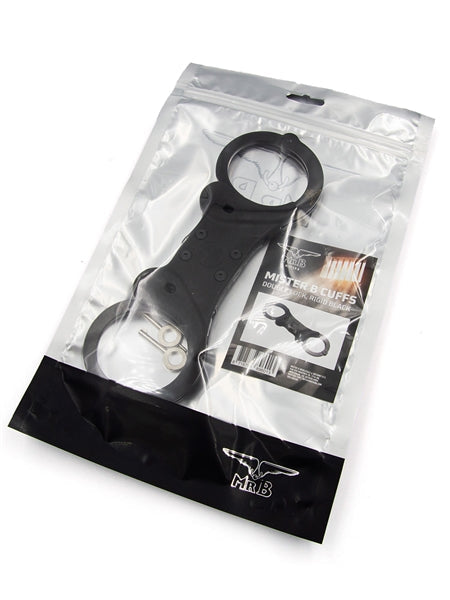 Mister B Cuffs - Double Lock Rigid Steel - Politiehandboeien - Zwart